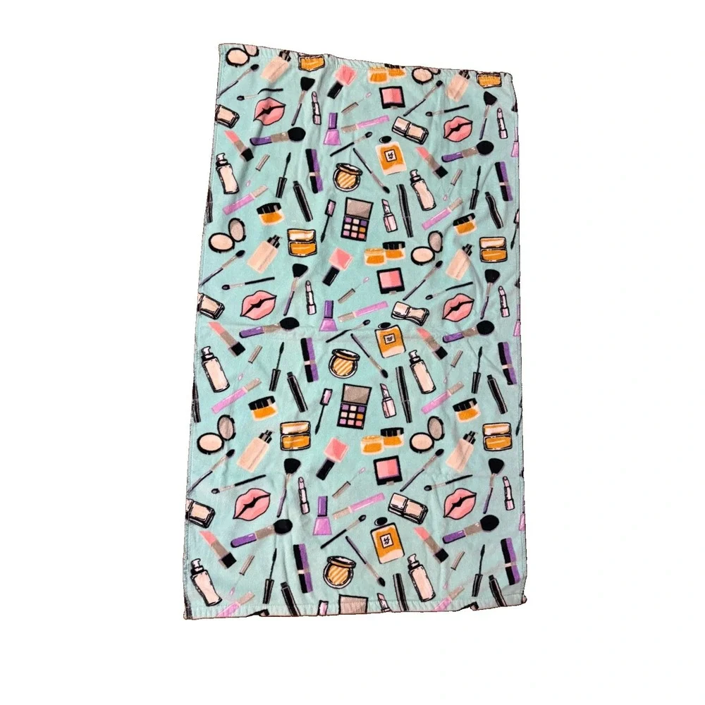 Serendipity Bath, Hand, Wash Cloth Towels Lipstick, Eye Shadow Polish Turquoise